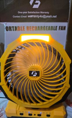Portable Rechargeable Fan with LED Light
