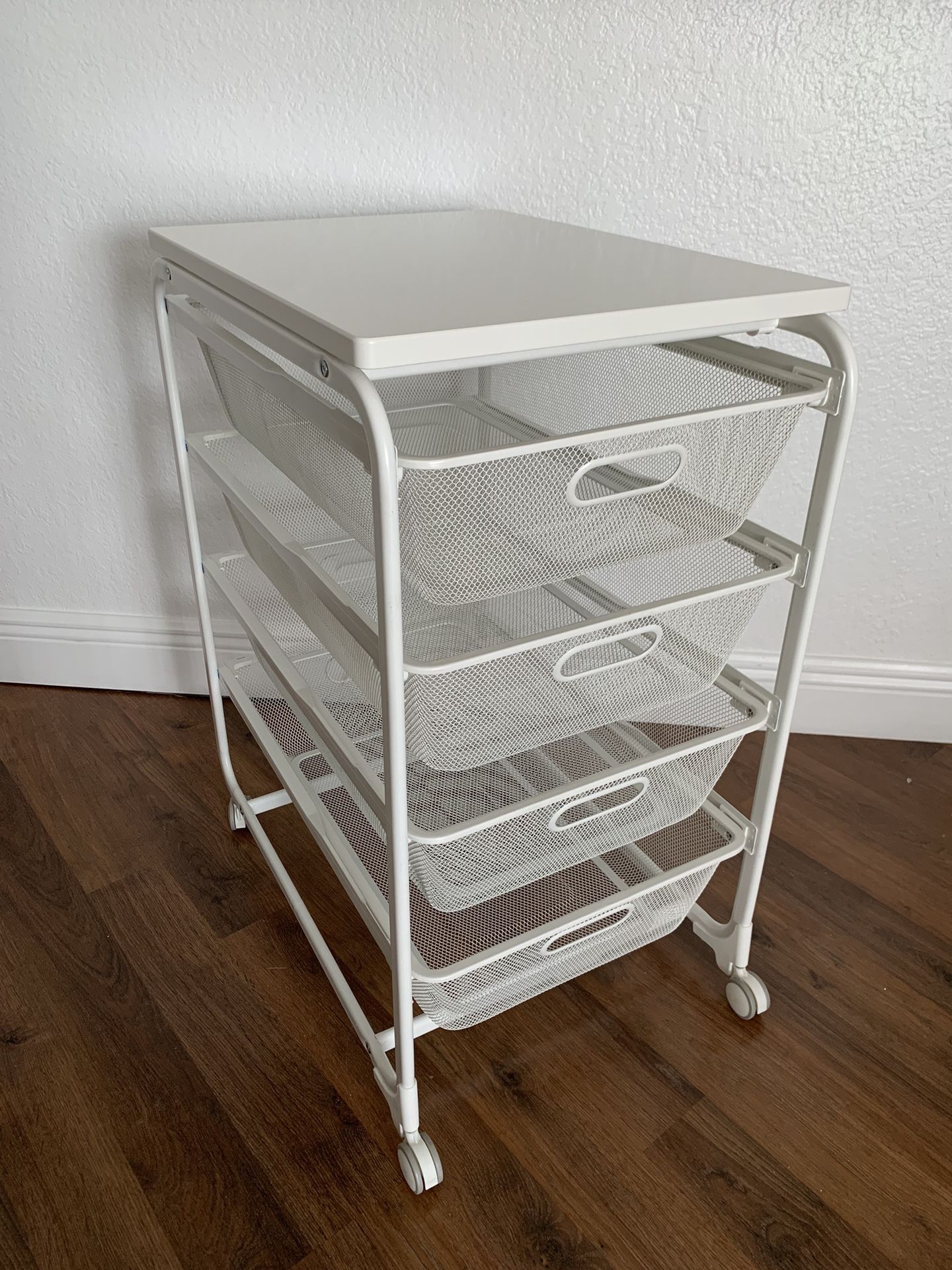 2-(two) Ikea ALGOT mesh drawers unit - metal frame and 4 metal