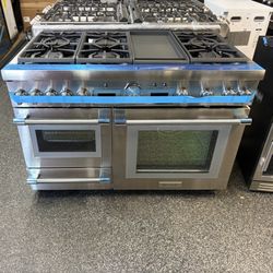Thermador Pro Grand Stainless Steel 48” Range Stove Dual Fuel Commercial Depth