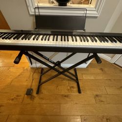 Casio, 88-Key Digital Pianos-Home With RockJam Adjustable Keyboard Stand