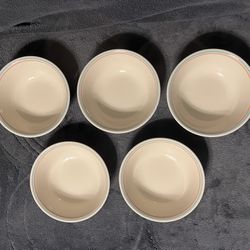 Vintage Corelle Forever Yours Coupe Cereal Bowl Set of 5. RETIRED PATTERN.