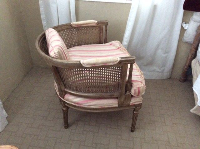 Vintage Barrel Chair (2) With cane backing similar to Mary Barrel chairs