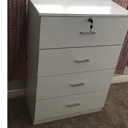 Dresser, Chest, Tall Chest, White Or  Gray, W Lock 