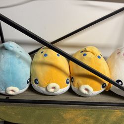 Set of 4 Puffer Fish Plushies