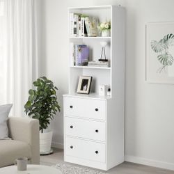 3-Tier Modern Bookshelf with 3 Large Drawer