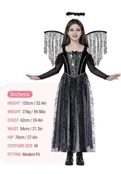 New! Girls Dark Angel Halloween Costume Set