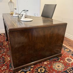 Drexel Heritage Executive Black Walnut Partner Desk 