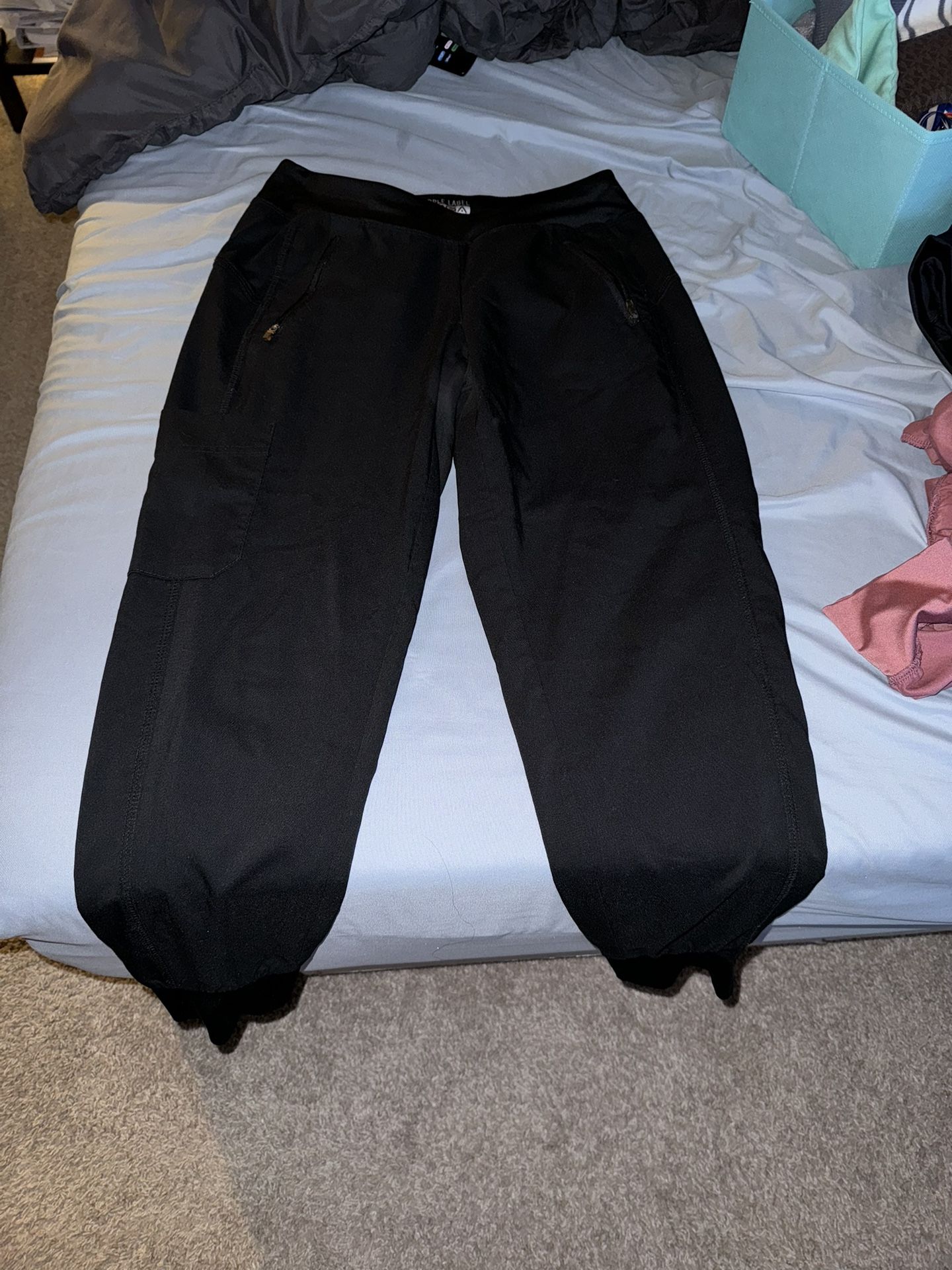 Black scrub pants $20