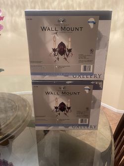 2 Copper Finish Wall Light Sconces 