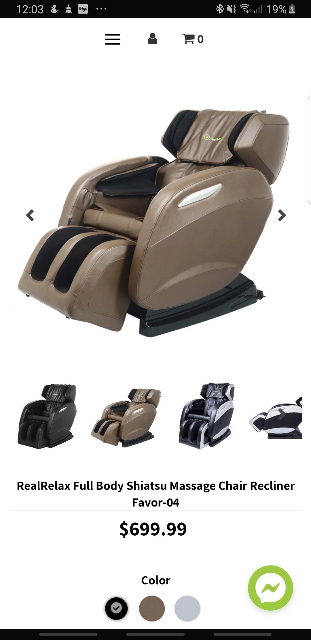 New in box 2 RealRelax Full Body Shiatsu Massage Chair Recliner
