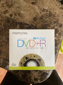 DVD+R with case 10 pk