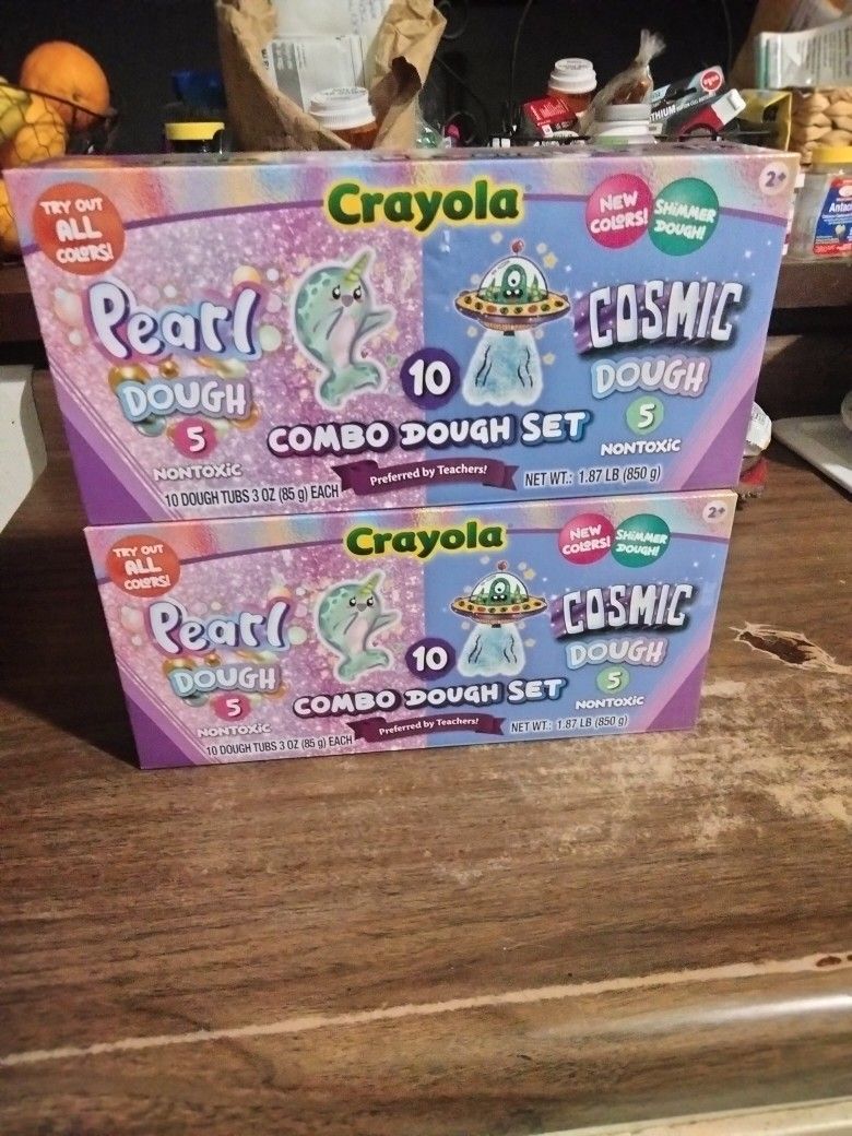 Crayon Pearl Slime Dough Set