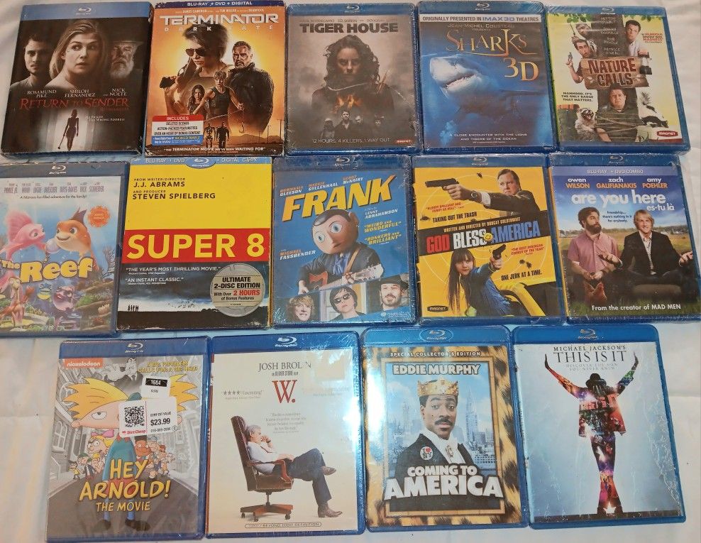 BLU-RAY and DVD MOVIES $3 EACH