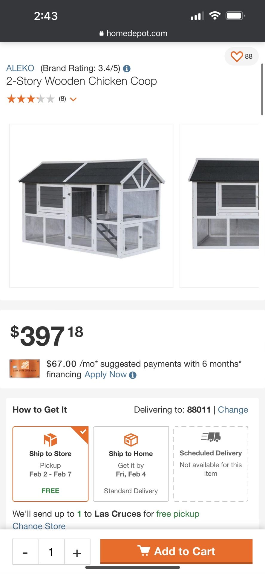 Chicken Coop W/ Chicken Food