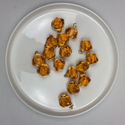 16 Large Gold Fake Diamonds 