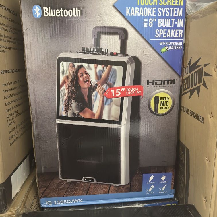 Touch Screen Kareoke Bluetooth Party Speaker.  Newest Android 12.0 Free 🎤 