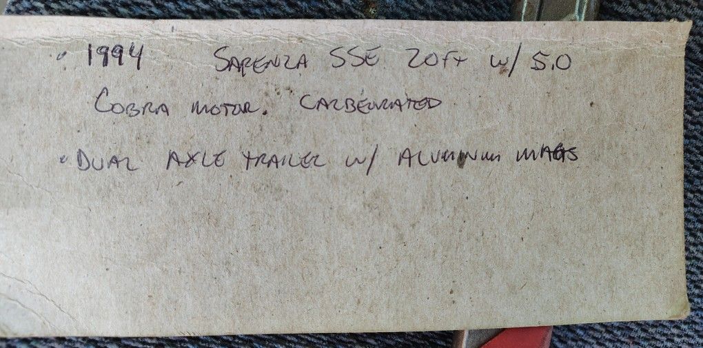 1994 sapenza Sse 20ft W/Trailer