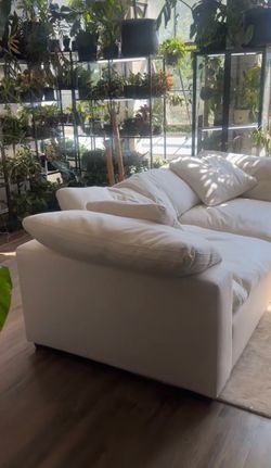 Cloud sofa with coffee table