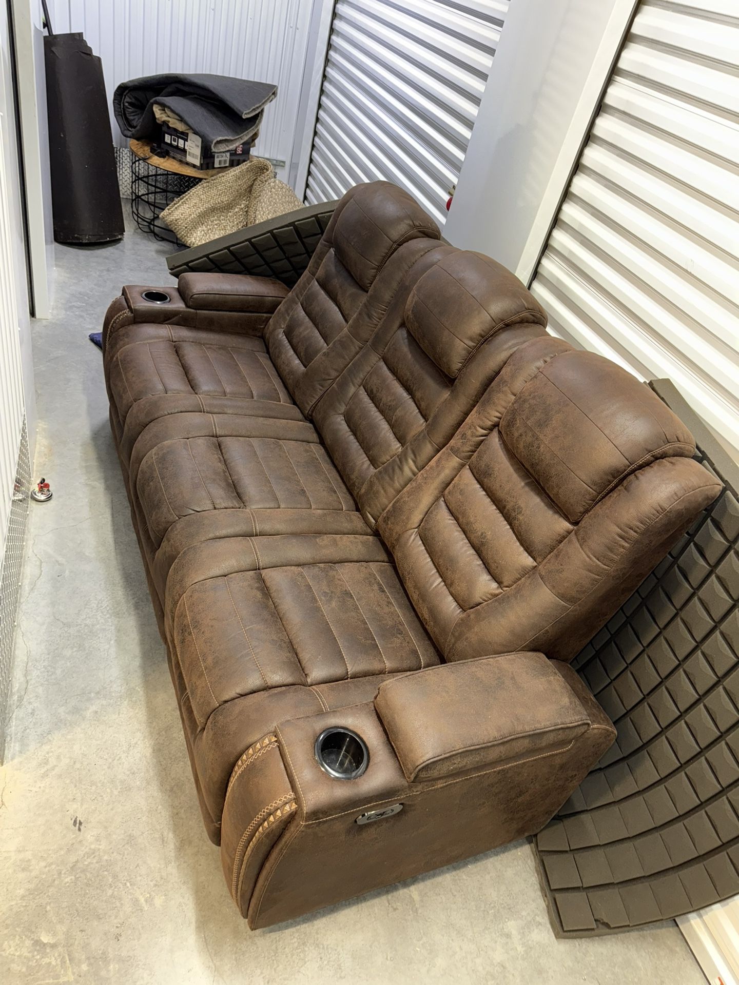 Ashley Furniture Power Reclining Sofa With Middle Console