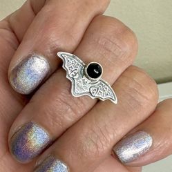 Black Onyx 🖤 925 Sterling silver Ring (adjustable)