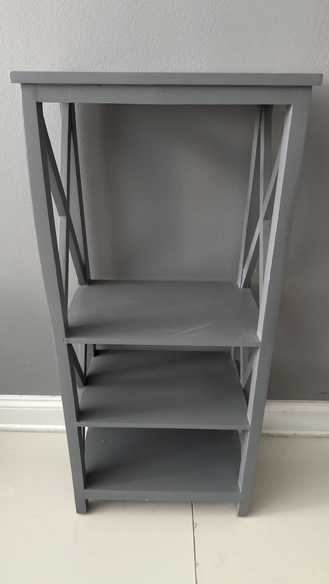 Gray Wood 3 Foot Tall Storage/Shelf Cabinet 