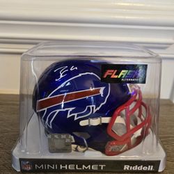 James Cook Signed Bills Flash Alternate Speed Mini Helmet(Beckett)