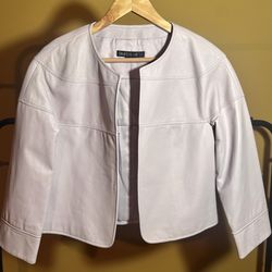 Vintage Lafayette 148 New York Leather Jacket – Lavender, Size 4