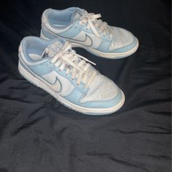 Nike Dunk Low Retro Fleece Swoosh Worn Blue