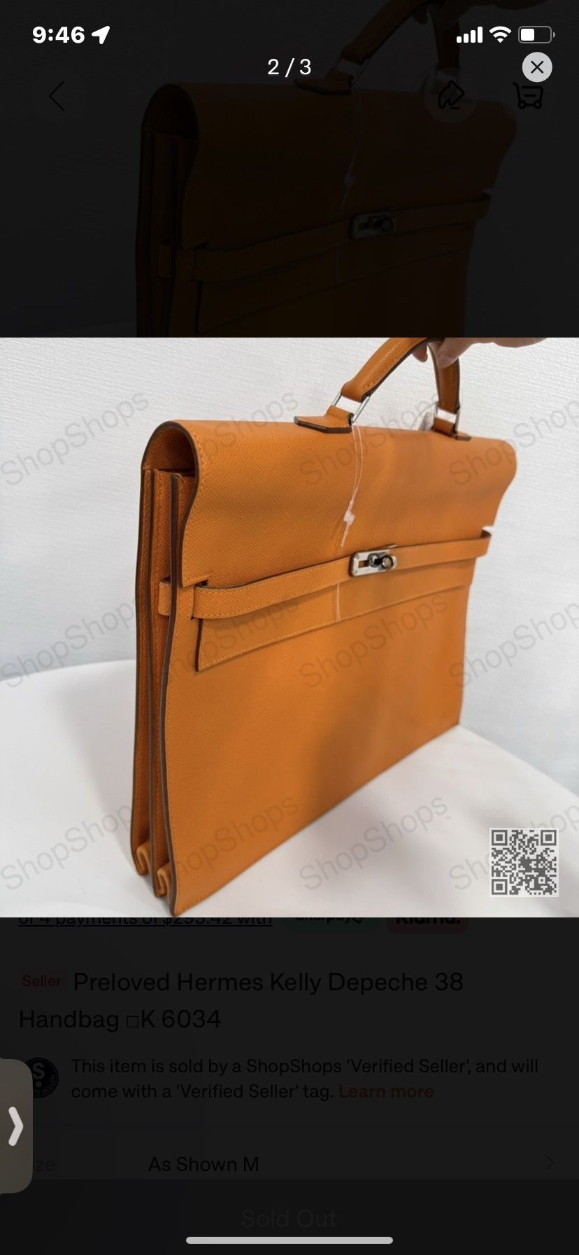 Authentic Hermes Bag.