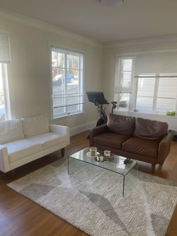 2 Leather Couches 350 together or 200 each OBO