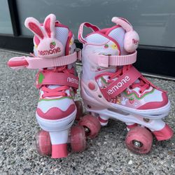 Girl Roller Skates, Adjustable Size Small, 10C-13C