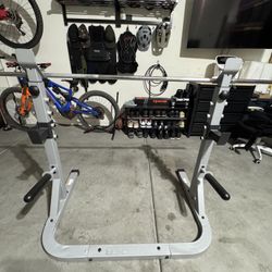 Weider Barbell Rack, Barbell, And Weights