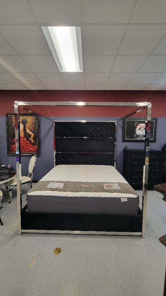 Metal Framed Canopy Bed