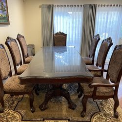 Dinning Table Set (of 9)