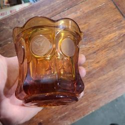 Vintage Fostoria Glass Azure Coin Dot Covered Candy Jar Dish Patriotic Eagle Seal Rare 