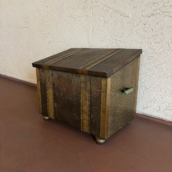 One Brass Fireside Slipper Box Chest