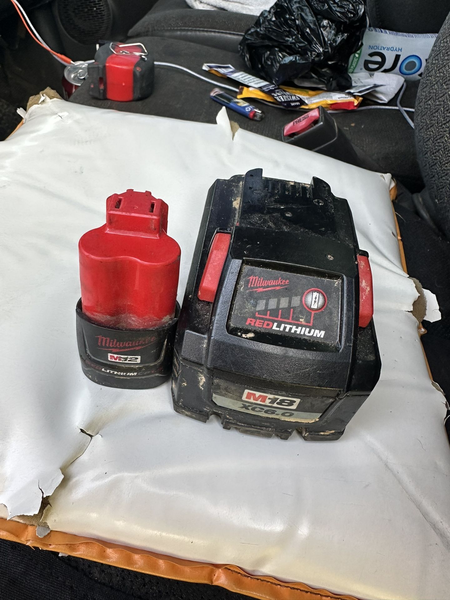 Milwaukee 6.0a And 1.5a Batteries