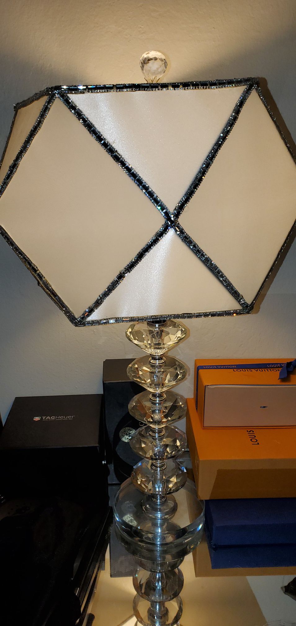 Beautiful pair of lamp shades from Lamp's Plus