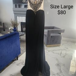 ❤️Brand New Gorgeous Black And Nude Evening Gown Dress ❤️