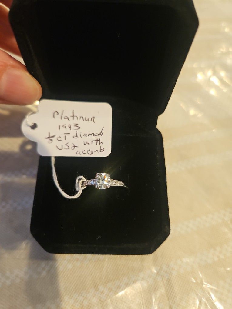 Platinum 1943 1/2 CT Diamond Ring