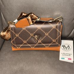 Valentino Orlandi Two-Toned Printed Crossbody