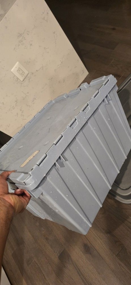 Gray Storage Container Bin Tote