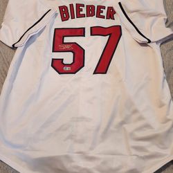 Shane Bieber Signed Jersey 