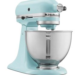 KitchenAid Deluxe Series 4.5 Quart Tilt-Head Stand Mixer with Stainless Bowl, Mineral Water Blue (NEW)
