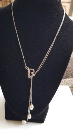 .925 silver & Pearl necklace OBO Valentineβs Day