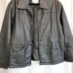 XOXO Black Leather Jacket, Size L
