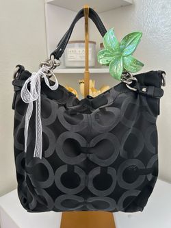Coach Op Art Brooke Sateen Hand Bag