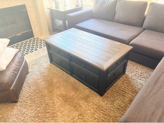 Rustic Lift-Top Coffee Table with Storage