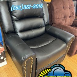 New Leather Black Recliner Seat Couch Silla 