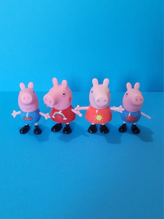 Peppa Pig Toys: Peppa Pig figure, from the Peppa's Fun Friends LOT OF 4.